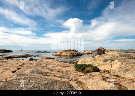 Naturschutzgebiet Tjurpannan, Naturschutzgebiet Tjurpannans, Tanum Bohuslän, Sverige, Schweden Stockfoto