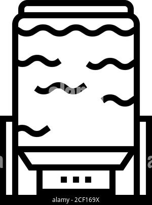 Abbildung des Symbols für das Symbol für die Linie des Sauerstoffentzündungssystems Stock Vektor