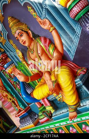 Temple Art, die Reliefkunst des Hindu gottes in kerala Tempel Stockfoto