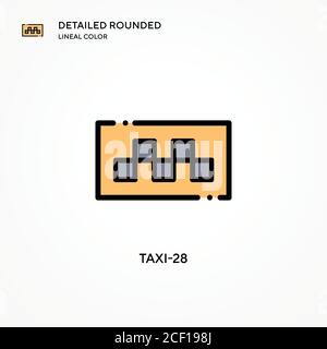 Taxi-28 Vektorsymbol. Moderne Vektorgrafik Konzepte. Einfach zu bearbeiten und anzupassen. Stock Vektor