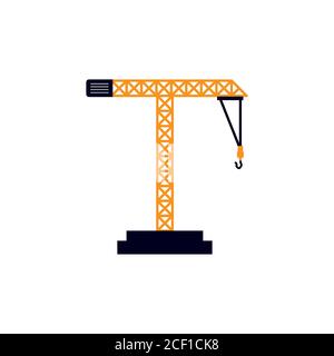 Abbildung der Vektor-Design-Vorlage für Turmdrehkrane Stock Vektor