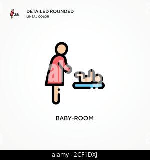 Vektor-Symbol für Babyzimmer. Moderne Vektorgrafik Konzepte. Einfach zu bearbeiten und anzupassen. Stock Vektor