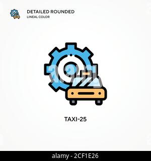 Taxi-25 Vektorsymbol. Moderne Vektorgrafik Konzepte. Einfach zu bearbeiten und anzupassen. Stock Vektor