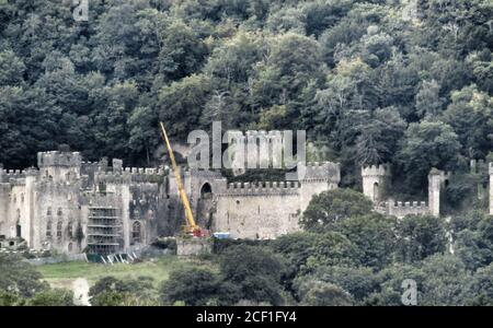 Gwrych Castle wird für den Filmkredit Ian fairbrother/Alamy Stock vorbereitet Fotos Stockfoto