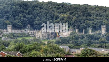 Gwrych Castle wird für den Filmkredit Ian fairbrother/Alamy Stock vorbereitet Fotos Stockfoto