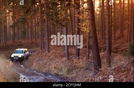 1999 Vauxhall Frontera LWB 4x4 an der Offroad Driving School UK. Stockfoto