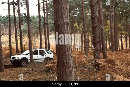 1999 Vauxhall Frontera LWB 4x4 an der Offroad Driving School UK. Stockfoto