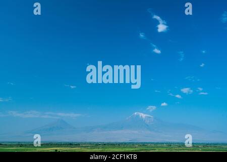 Kleine und große Ararat Berge, das Ararat Massiv, Ararat Provinz, Armenien, Mittlerer Osten Stockfoto