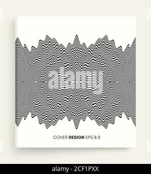 Muster mit optischen Täuschung. Schwarzen und weißen Hintergrund. Abstract Vector Illustration. Stock Vektor
