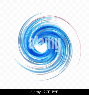 Abstraktes Design-Element mit Wirbel. Spirale, Rotation und Wirbelbewegung. Vektorgrafik mit dynamischem Effekt. Stock Vektor