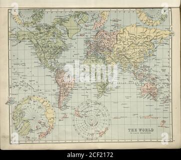 Sandycove Atlas Plate 4 Asien; die absichtlichen Spuren, die James Joyce zugeschrieben werden, sind die Lipari oder die Äolischen Inseln und die baltischen Seehäfen; aus Gall & Inglis' Imperial Globe Atlas of Modern and Ancient Geography, London/Edinburgh, 1903. Tags, bei denen es sich um Ortsnamen handelt, beziehen sich auf klare Markierungen auf der betreffenden Plakette; Atlas- und moderne Namen werden gegebenenfalls gekennzeichnet. Für mehr siehe @SandycoveAtlas Facebook oder Twitter. Stockfoto