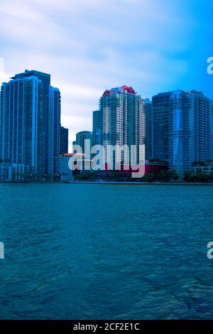 Tagsüber in Brickell das Finanzzentrum in Miami, Florida, Brickell das Finanzzentrum, Miami Nachbarschaft, Stadt in Miami, Florida, Buildi Stockfoto