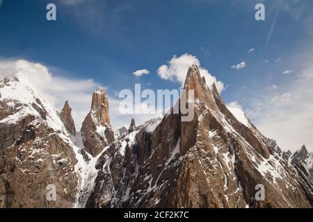 Gletscher in Karakorum Range Pakistan Stockfoto