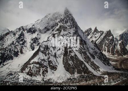 Gletscher in Karakorum Range Pakistan Stockfoto