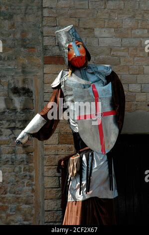 Eine Ausstellung beim Scarecrow Festival, das jährlich im Dorf Wray in der Nähe von Lancaster, Großbritannien, stattfindet. Stockfoto