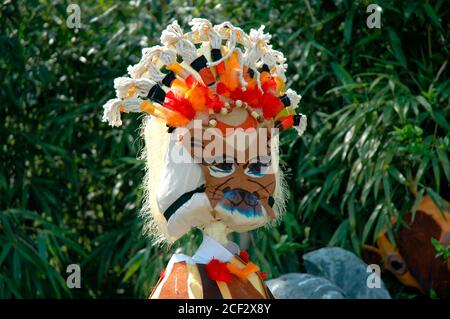 Eine Ausstellung beim Scarecrow Festival, das jährlich im Dorf Wray in der Nähe von Lancaster, Großbritannien, stattfindet. Stockfoto