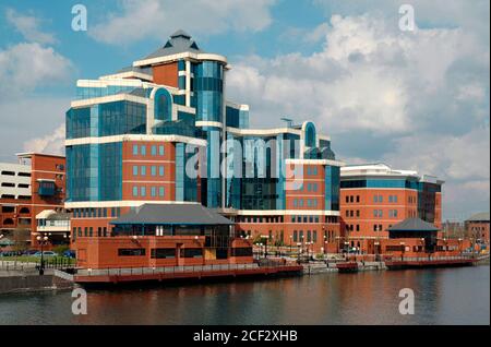 The Victoria Building, Erie Basin, Salford Quays, Manchester Großbritannien. Stockfoto