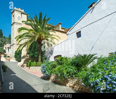 Kirche in Lliber, Jalon Valley, Valencia, Spanien Stockfoto