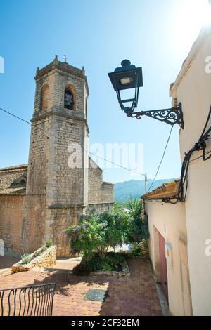 Kirche in Lliber, Jalon Valley, Valencia, Spanien Stockfoto