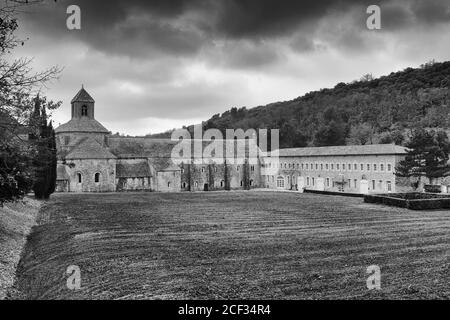 Abbaye Notre-Dame de Senanque in Frankreich Stockfoto