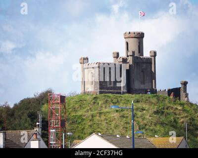 Motte und Bailey in Donaghadee Stockfoto