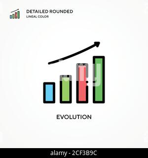 Evolutionsvektor-Symbol. Moderne Vektorgrafik Konzepte. Einfach zu bearbeiten und anzupassen. Stock Vektor