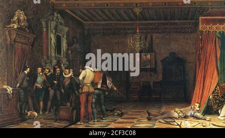 Delaroche Paul - Assassinat Du Duc De Guise - Französisch Schule - 19. Jahrhundert Stockfoto