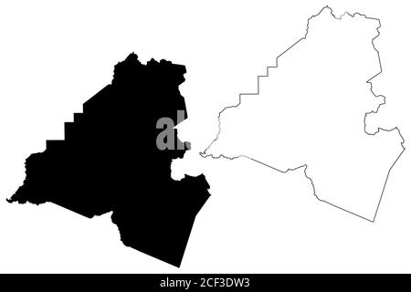 Lafayette County, Louisiana (U.S.-County, Vereinigte Staaten von Amerika, USA, U.S., US) Kartenvektordarstellung, Skizze Lafayette Parish Karte Stock Vektor