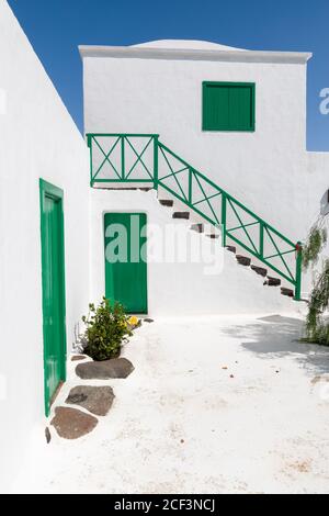 Typisch kanarisches Haus, San Bartolome, Lanzarote Island, Spanien Stockfoto