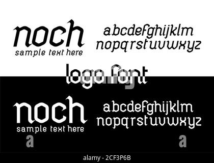 Vektor-Schriftzug oder Schriftstil für Logo-Design schwarz und Weiß Stock Vektor