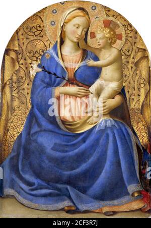 Fra Angelico (ca. 1395-1455), Madonna der Demut, Tempera auf Tafel, ca. 1440 Stockfoto