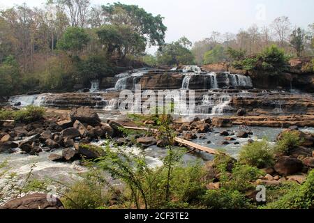 TAD lo Wasserfälle in bolaven in laos Stockfoto