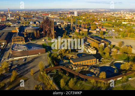 Anzeigen von geschlossenen metallurgischen Werk in Vitkovice (Ostrava), Tschechische Republik Stockfoto