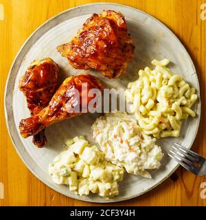 Gegrillte Hühnerstücke Stockfoto