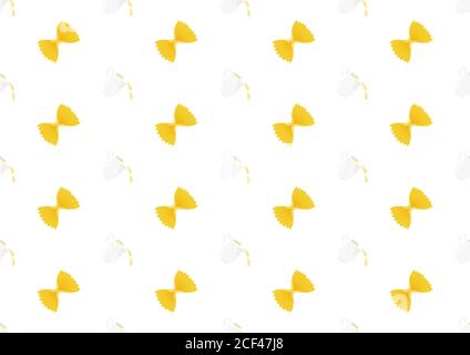 Pasta Nahtloses Muster. Italienische Spaghetti. Vektorgrafik Stock Vektor