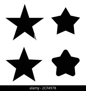 Sternsymbol Silhouette gesetzt Stock Vektor