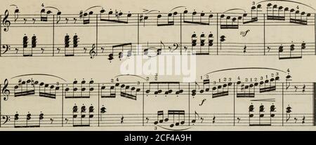 . Praktische Methode für das Klavier : op. 249. B. F. W. 4860-63 Edition Holz. 39. Etüde. Andante C. CZERNY. Stockfoto