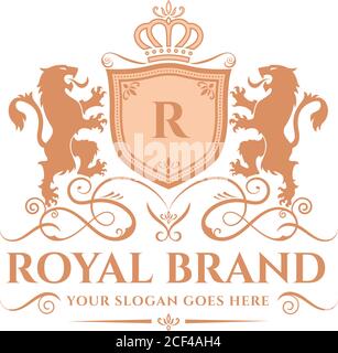 Logo der Marke Royal Lion. Stock Vektor