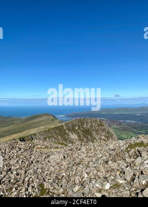 Cadair Idris Berg in Nordwales, Teil des Snowdonia National Park und in der Nähe der Mach Loop Stockfoto