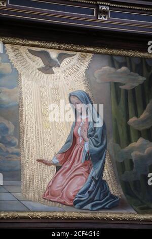 Gemälde von Maria in der Kirche des Heiligen Geistes In Kopenhagen Stockfoto