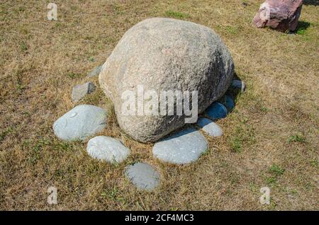 Landschaft mit einzigartiger Gebirgsformation großer Stein Stockfoto