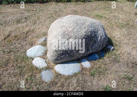 Landschaft mit einzigartiger Gebirgsformation großer Stein Stockfoto