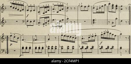 . Praktische Methode für das Klavier : op. 249. Mm 0 <m £ -f – f-. B.F.W. 4860-63 Edition Holz. Stockfoto