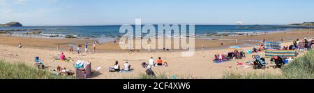 Urlauber am East Beach, Milsey Bay, North Berwick Stockfoto