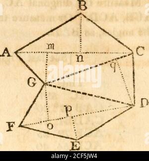 . Mathematik, zusammengestellt von den besten Autoren und soll das Lehrbuch des Kurses der privaten Vorlesungen über diese Wissenschaften in der Universität in Cambridge sein [Mikroform]. rks, wo nötig, an den Ecken des vorgeschlagenen Feldes ABCDEFG ; Gehen Sie über den Boden, und betrachten, wie es am besten in Dreiecke und Trapezien geteilt werden kann; und messen Sie sie getrennt, wie in den twolast Probleme. Und auf diese Weise wird es angemessen sein, es in so wenige getrennte Dreiecke und so viele trape-ziums, wie vielleicht, zu di-vide, indem man Diagonalen von Ecktocorner zeichnet; und so, daß alle Senkrechtwinklige mit fallen können Stockfoto