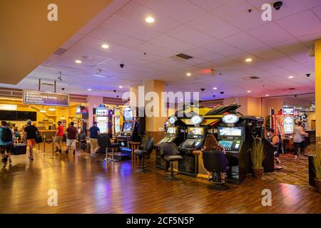 Laughlin, AUG 22, 2020 - Innenansicht der Laughlin River Lodge Stockfoto