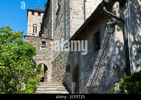 Eingangsansicht der Basilika Valere im Kanton Sion Wallis Schweiz Stockfoto