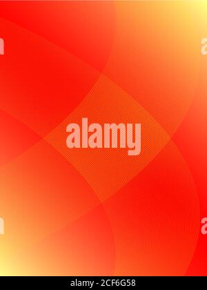 Moderner orangefarbener Hintergrund mit hellen kurvigen Linien Stockfoto