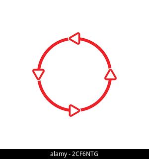 Rotationspfeillinie Logovektor Stock Vektor