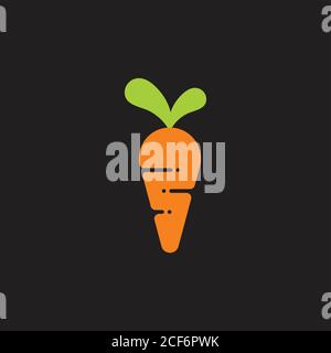 Einfache Karotte Design Symbol Logo Vektor Stock Vektor